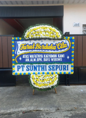 Papan Bunga Duka di Singosaren
